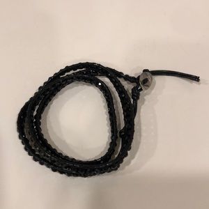 Beaded Black Wrap Bracelet